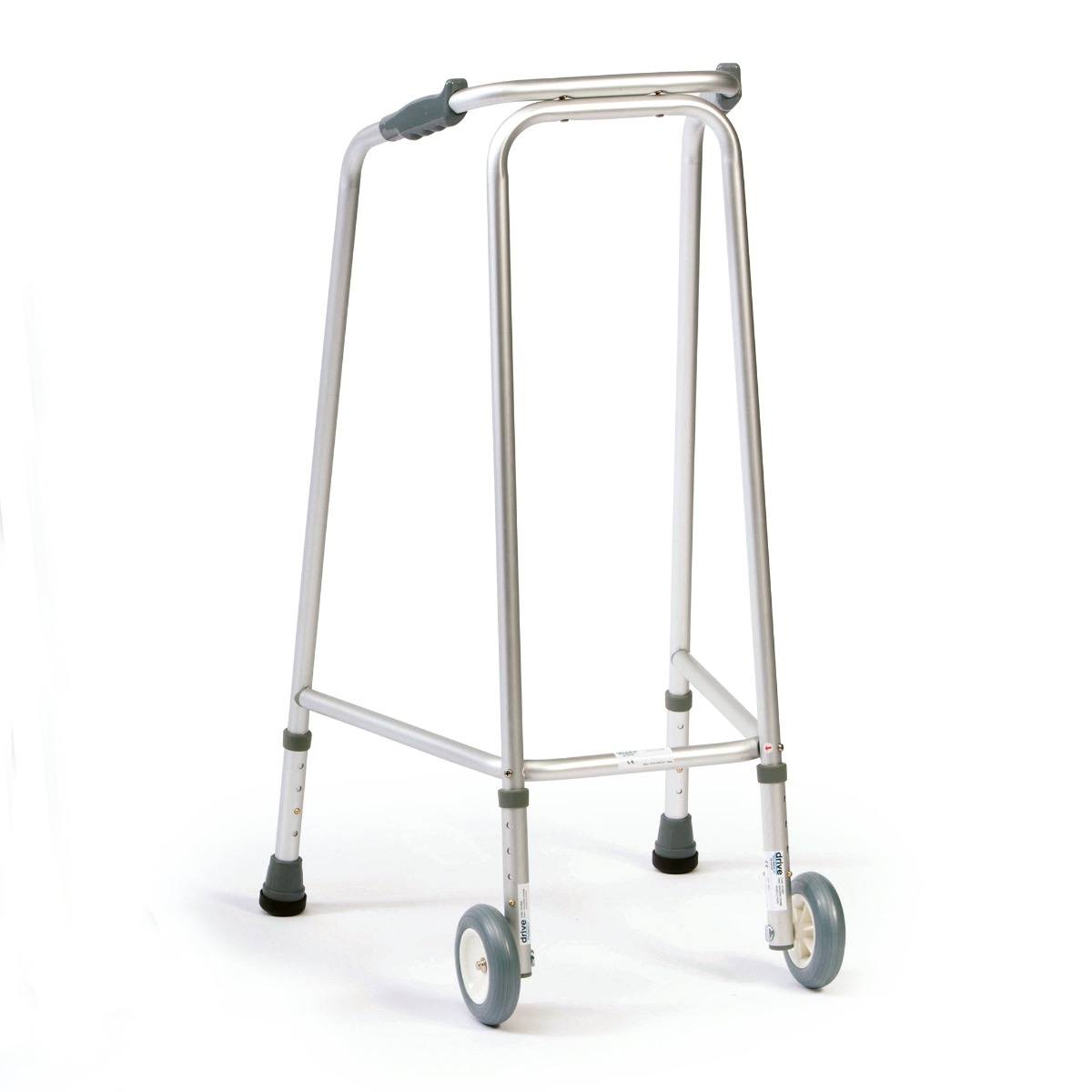 Narrow folding walking store frame